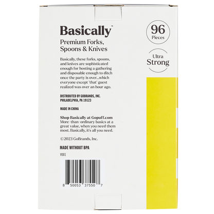 Basically Premium Forks, Spoons, and Knives 96ct