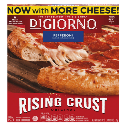 DiGiorno Frozen Rising Crust Pepperoni Pizza, 27.5oz