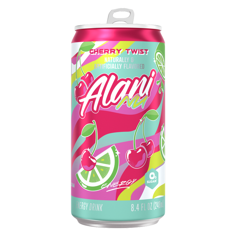 Alani Energy Cherry Twist 4pk 8.4oz Can - Alani – BevMo! Alani Energy Cherry Twist 4pk 8.4oz Can - Alani – BevMo!