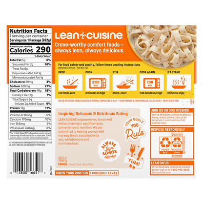 Lean Cuisine Favorites Frozen Fettuccini Alfredo Meal 9.5oz