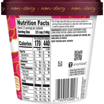 Haagen-Dazs Dairy Free Raspberry Sorbet 14oz