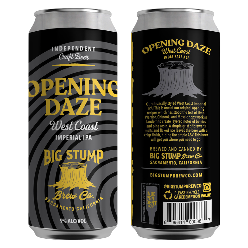 Big Stump Brew Co. Opening Daze Imperial IPA 4pk 16oz – BevMo!