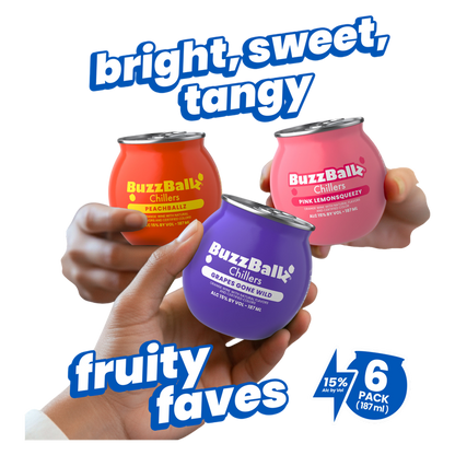 BuzzBallz Fruity Variety Pack 6pk 187ml
