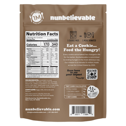 Nunbelievable Keto Pecan Sandy Cookies 2.26oz