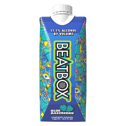 BeatBox Blue Razzberry 500ml 11.1% ABV Wine Party Punch