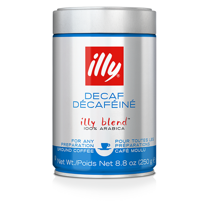 Illy Decaf Ground Espresso Coffee 8.8oz Can