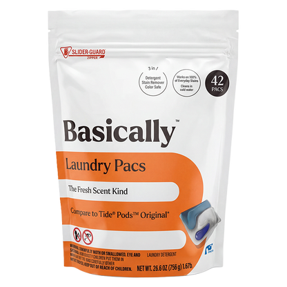 Basically Fresh Scent Laundry Pacs, 42ct