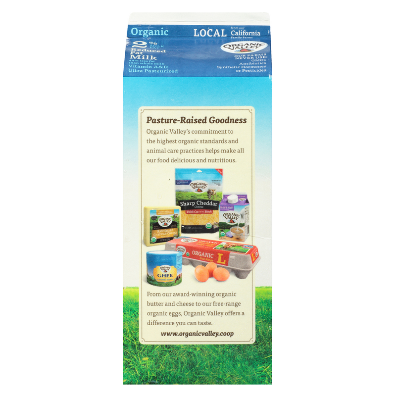 Organic Valley 2% Reduced Fat Milk 1/2 Gallon CA