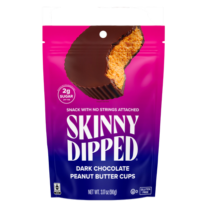 SkinnyDipped Dark Chocolate Peanut Butter Cups, 3.17oz