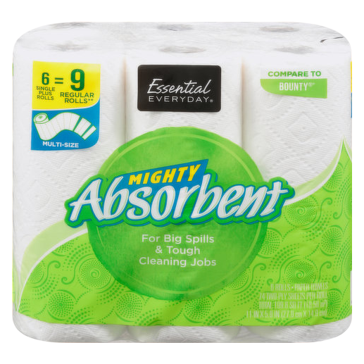 Essential Everyday 6ct Mighty Absorbent Paper Towels