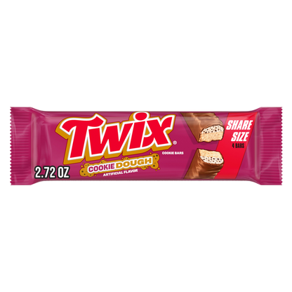 TWIX Cookie Dough Milk Chocolate Bars, Share Size, 2.72 oz - Twix
