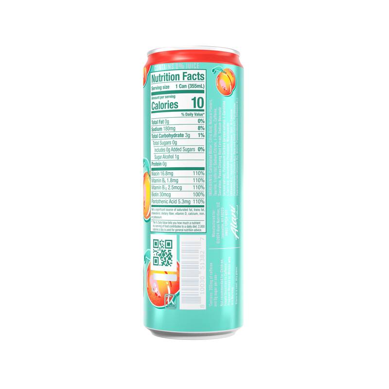 Alani Nu Energy Juicy Peach 12oz Can
