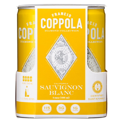 Coppola Diamond Collection Sauvignon Blanc White Wine, California, 250 mL 4-pack