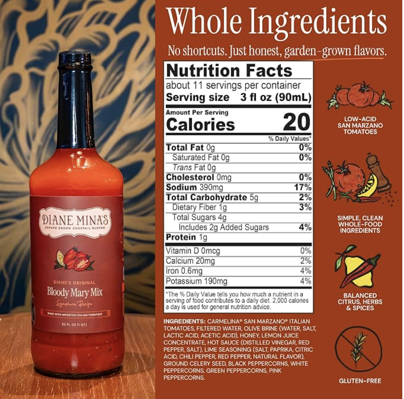 Diane's Original Bloody Mary Mix 32oz Btl