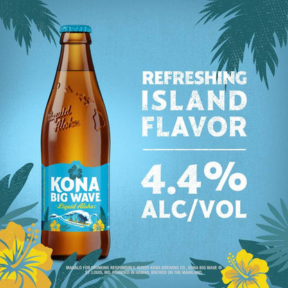 Kona Big Wave Premium Beer 6pk 12oz Bottles 4.4% ABV