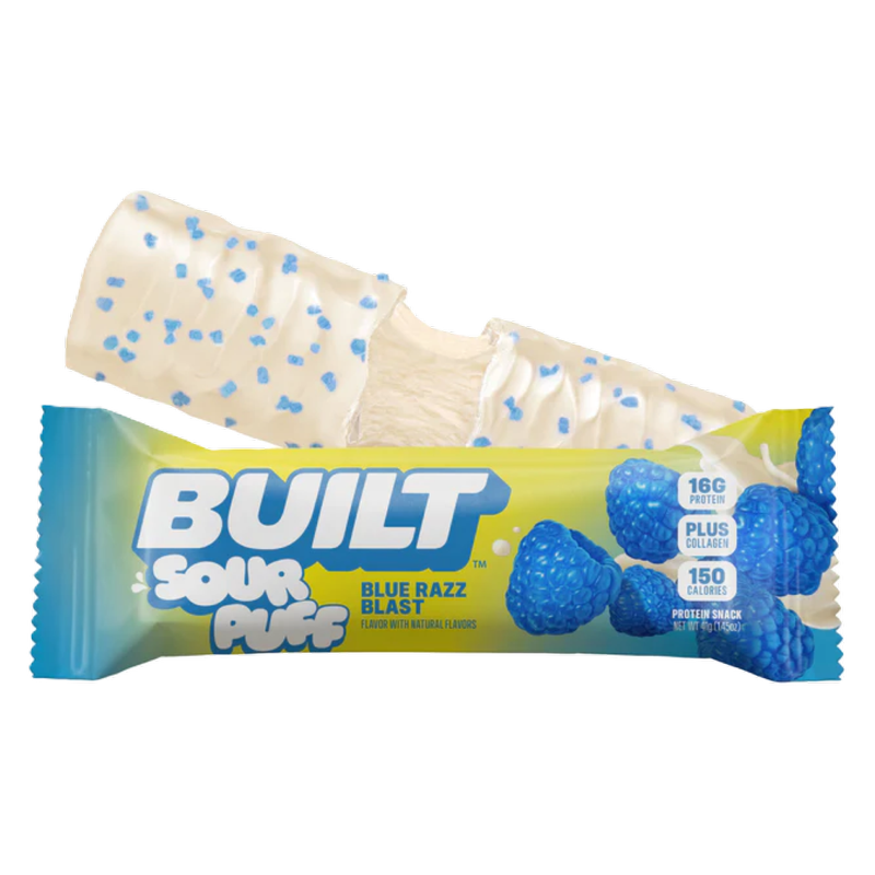 BUILT Sour Puff Bar, Blue Razz Blast