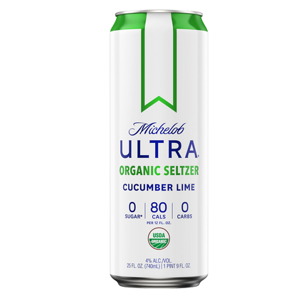Michelob Ultra Organic Seltzer Cucumber Lime Single 25oz Can