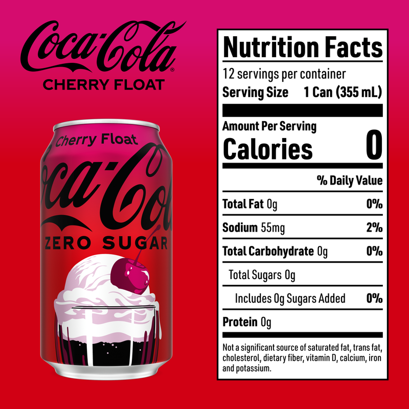 Coca-Cola Zero Sugar Cherry Float 12pk 12oz Can