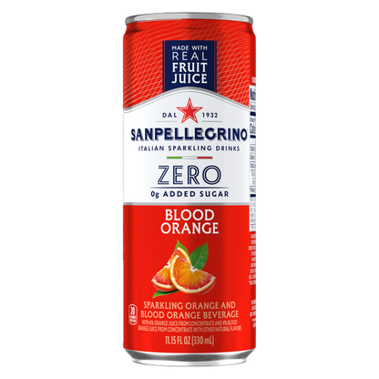 San Pellegrino Zero Sugar Blood Orange Italian Sparkling Drink 6pk 11.15oz Btl