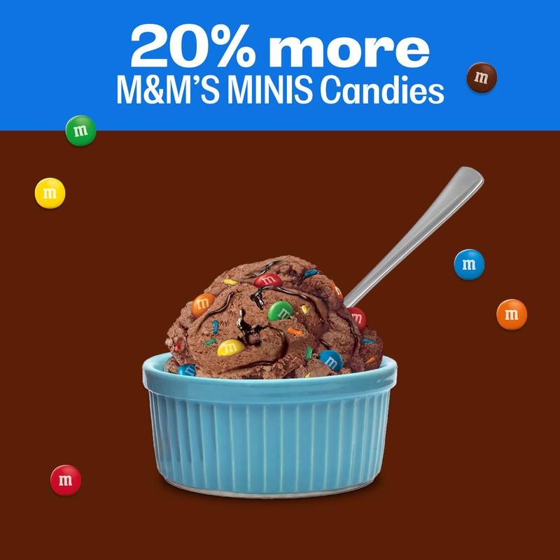 M&M'S Chocolate Ice Cream with M&M'S Minis Candies Chocolate Ice