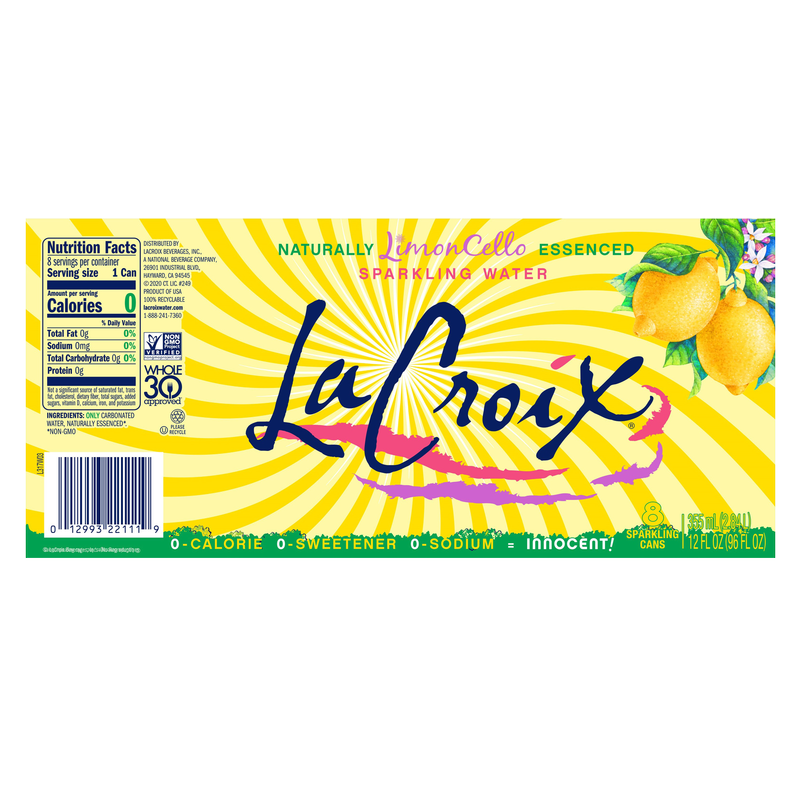 La Croix Limoncello Sparkling Water 8pk 12oz Can - La Croix – BevMo! La Croix Limoncello Sparkling Water 8pk 12oz Can - La Croix – BevMo!