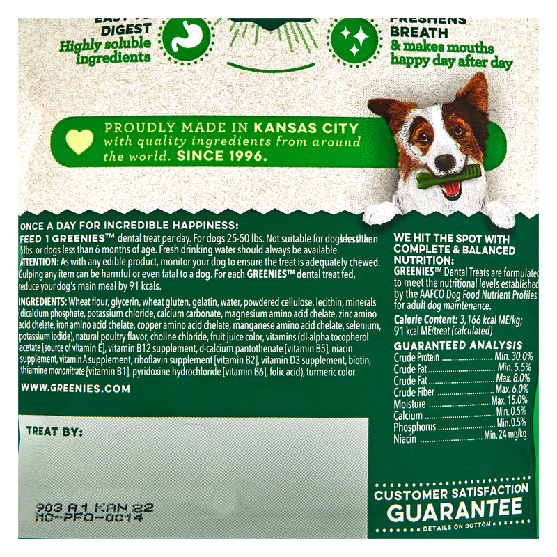 Greenies Original Regular Dental Dog Treats 6oz