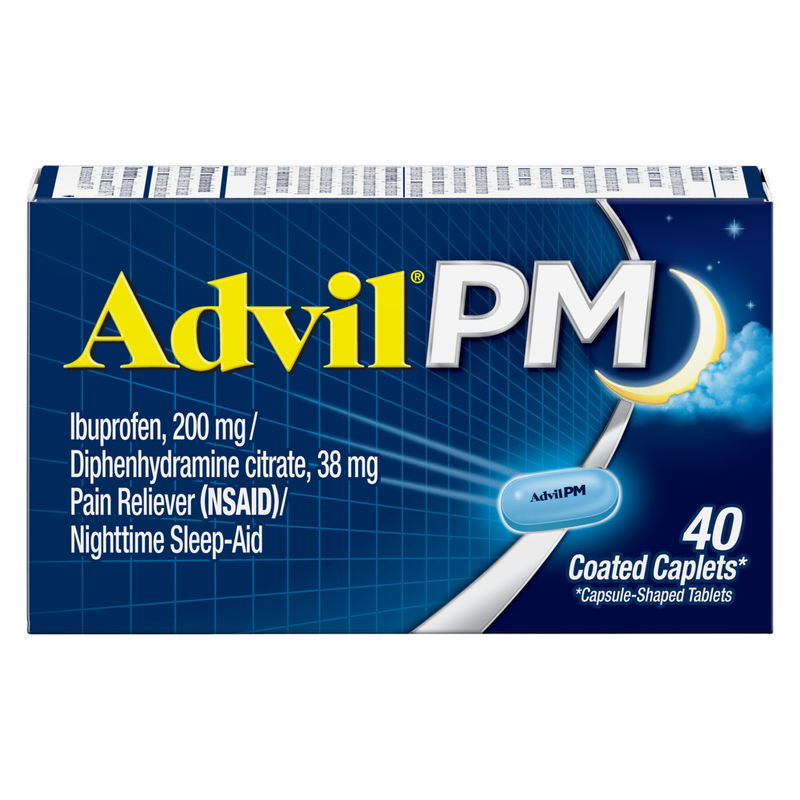 Advil PM Pain Reliever and Sleep Aid Caplet, 40ct