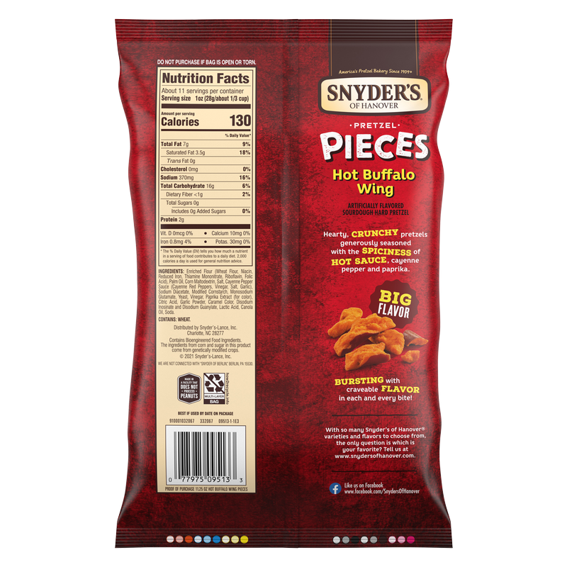Snyder's Hot Buffalo Wing Pretzel Pieces 11.25oz