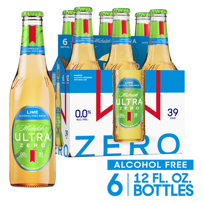 Michelob Ultra Zero Lime 6pk 12oz Bottle