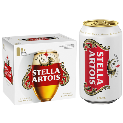 Stella Artois 6pk 12oz Can 5.0% ABV
