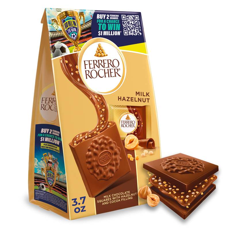 Ferrero Rocher Milk Chocolate Squares, 3.7oz
