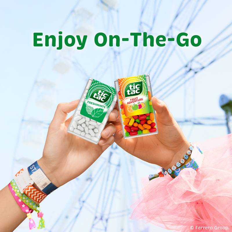 Tic Tac Freshmints, On-the-Go Breath Mints, Pocket-Sized Mints, 100 pieces, 1.7 oz Single Pack
