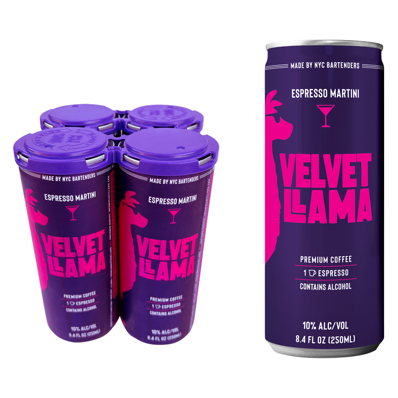 Velvet Llama Espresso Martini 4pk 8.4oz (20 Proof)