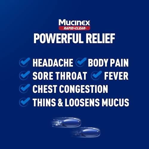 Mucinex Rapid Clear Day Liquid Gel 16 ct. + Clear & Cool Nasal Spray .75 oz.
