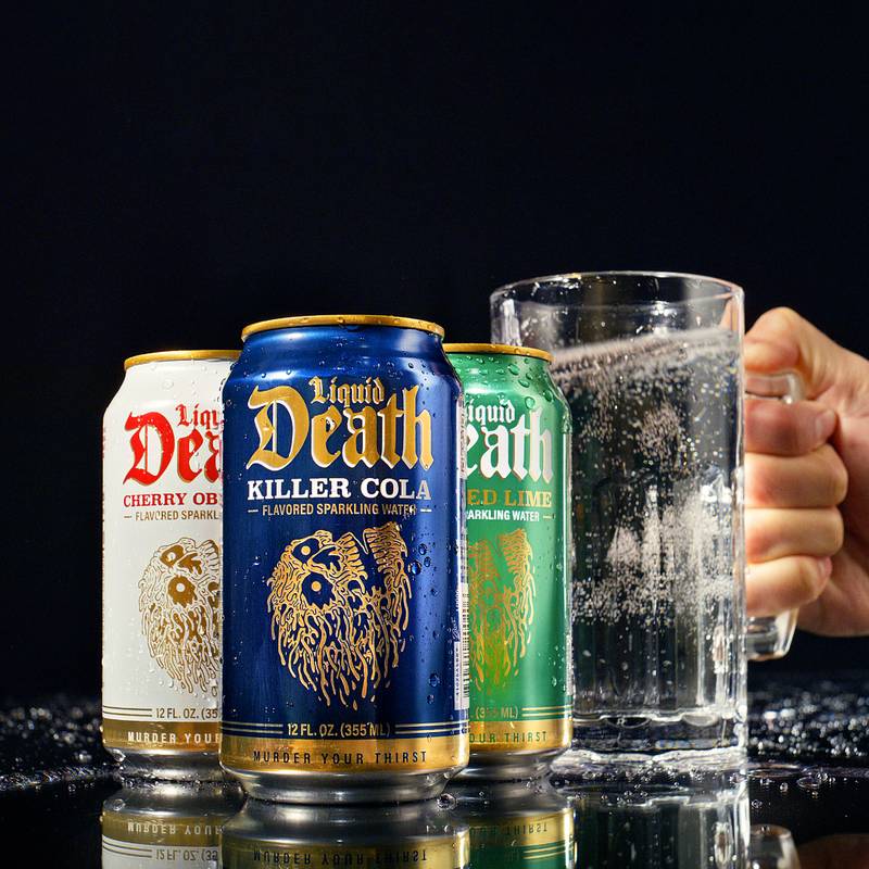 Liquid Death Cherry Obituary Sparkling Water 6pk 12oz Can