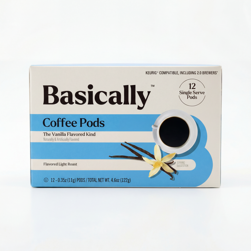 Basically Vanilla Flavored Coffee Pods - 12 ct