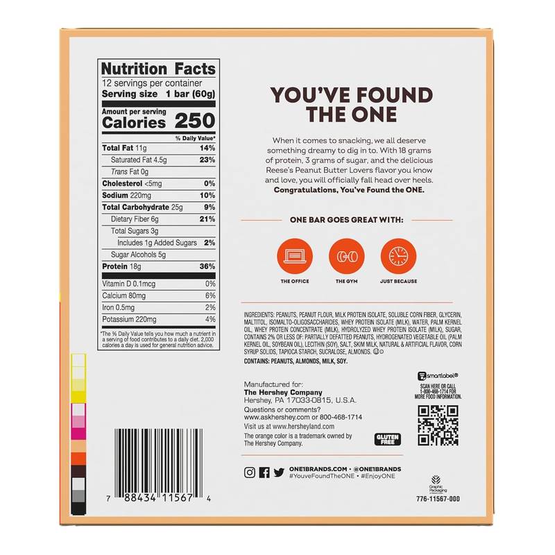 ONE Protein Bars, Reese's Peanut Butter Lovers, 2.12 oz