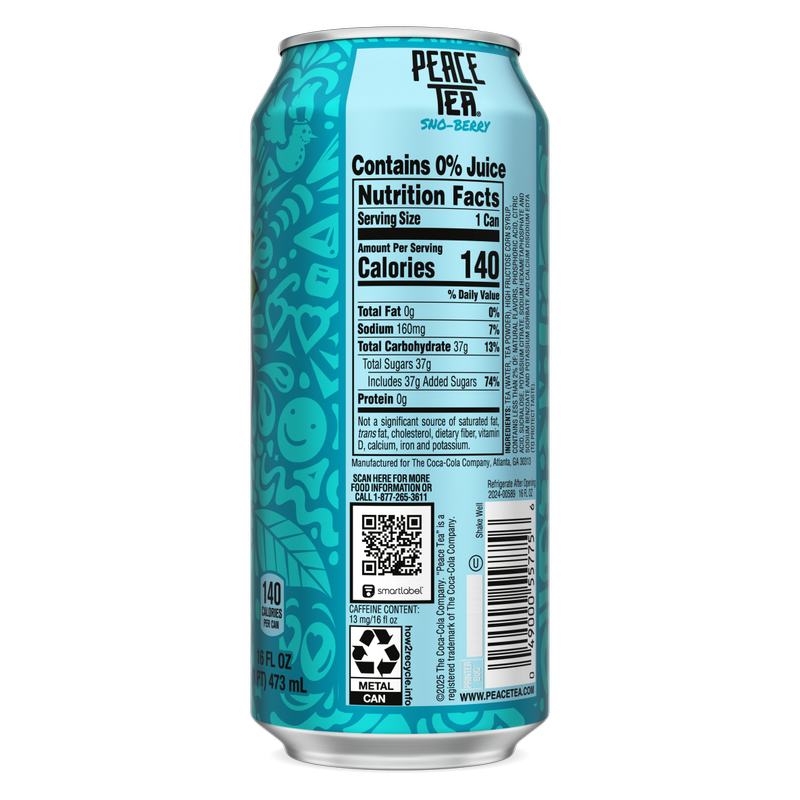 Peace Tea Sno-Berry 16oz Can