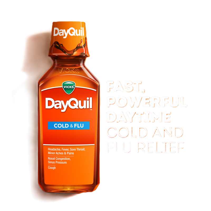 Vicks DayQuil Daytime Cold, Cough and Flu Liquid Medicine 12 Oz