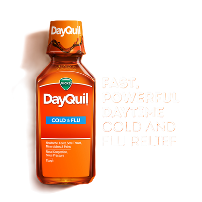 Vicks DayQuil Daytime Cold, Cough and Flu Liquid Medicine 12 Oz