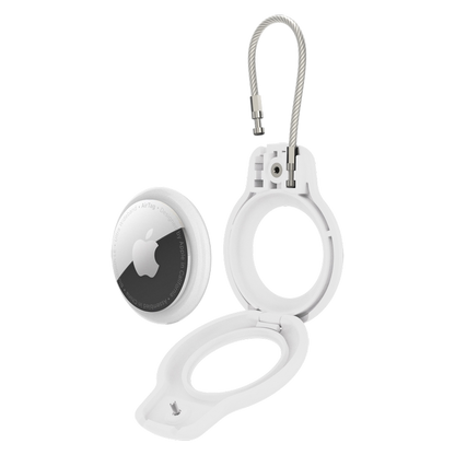 AirTag PC Rope Safety Lock Protective Case, White