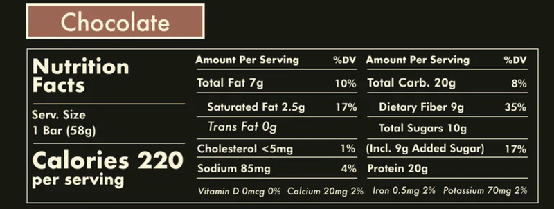 Jacob Chocolate Chip Protein Bar, 2 oz