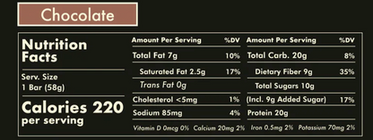 Jacob Chocolate Chip Protein Bar, 2 oz