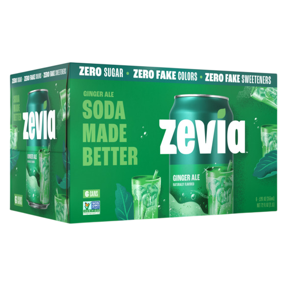 Zevia Ginger Ale 6pk 12oz Can