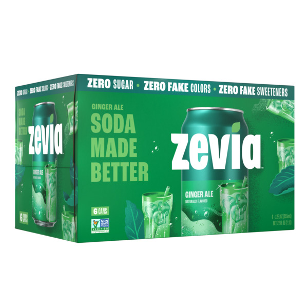 Zevia Ginger Ale 6pk 12oz Can