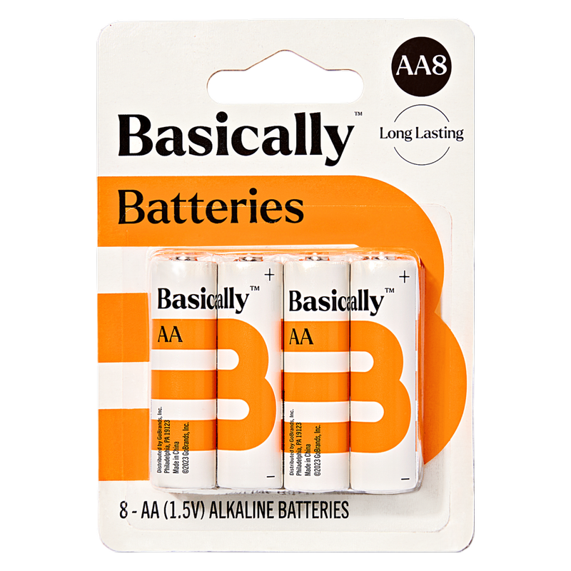 Basically 8ct AA Alkaline Batteries