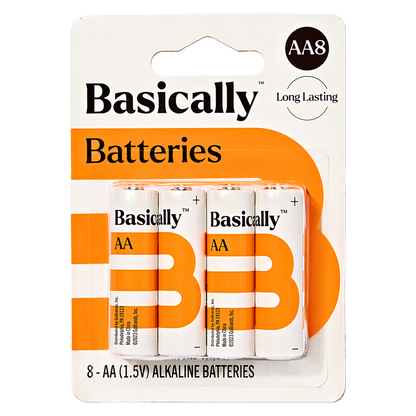 Basically 8ct AA Alkaline Batteries