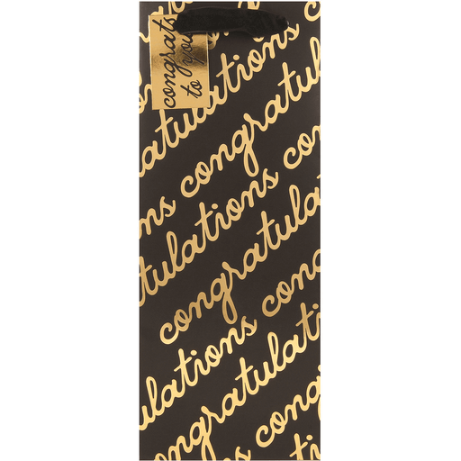 The Gift Wrap Company Bottle Bag Congratulations Script - The Gift Wrap ...