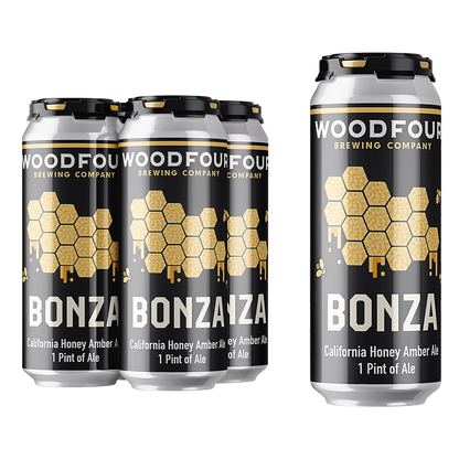 Woodfour Brewing Co. Seasonal - Bonza Honey Amber Ale 4pk 16oz
