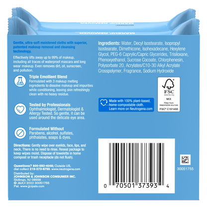 Neutrogena Makeup Remover Cleansing Towelettes 25ct 2pk